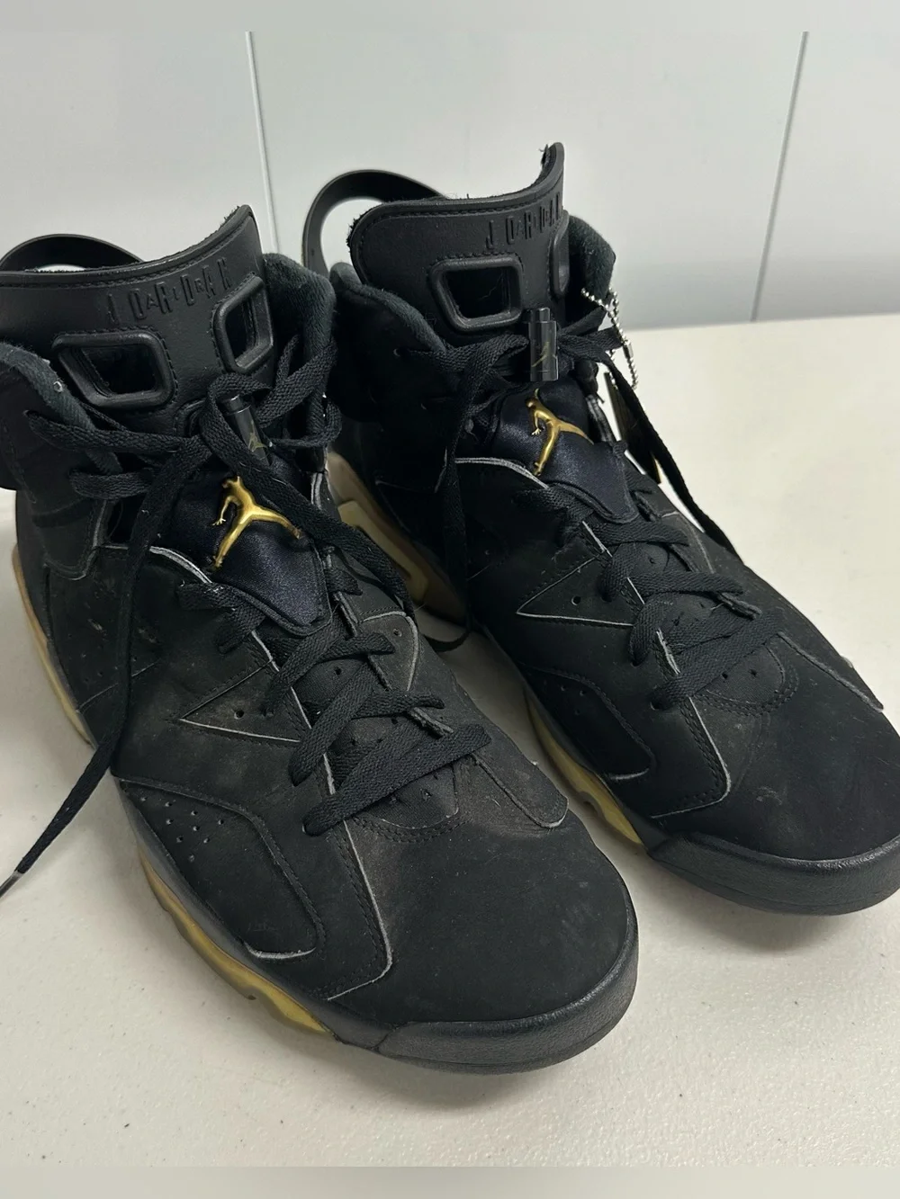 Air Jordan 6 Men’s Retro DMP Defining Moments Black Metallic Gold - Size 13